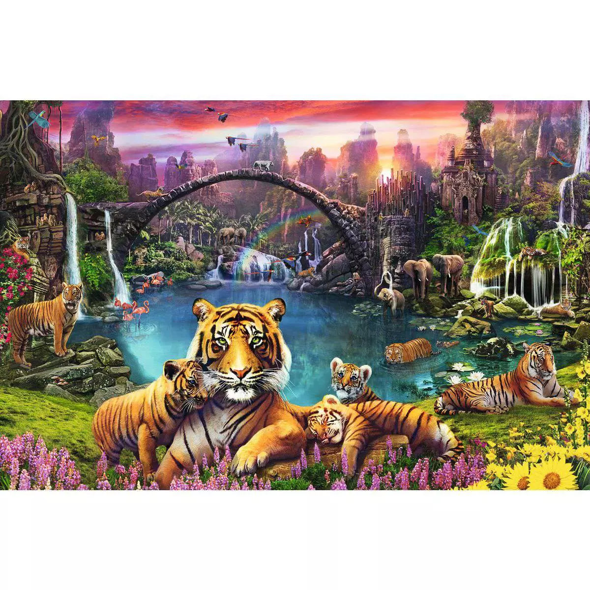 Tigers In Paradise 3000 Piece Puzzle
