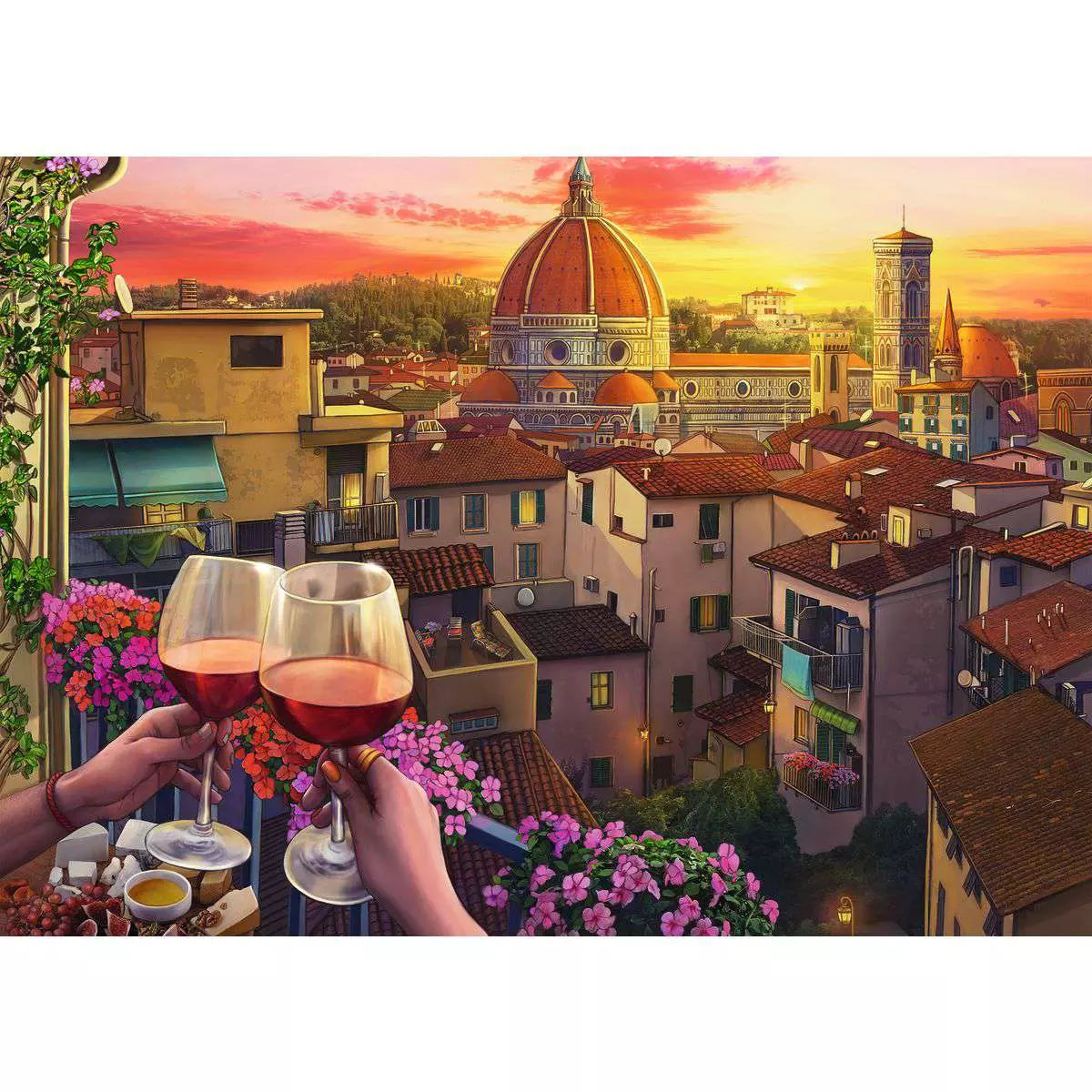 Cozy Wine Terrace 500 Piece Large Format Puzzle