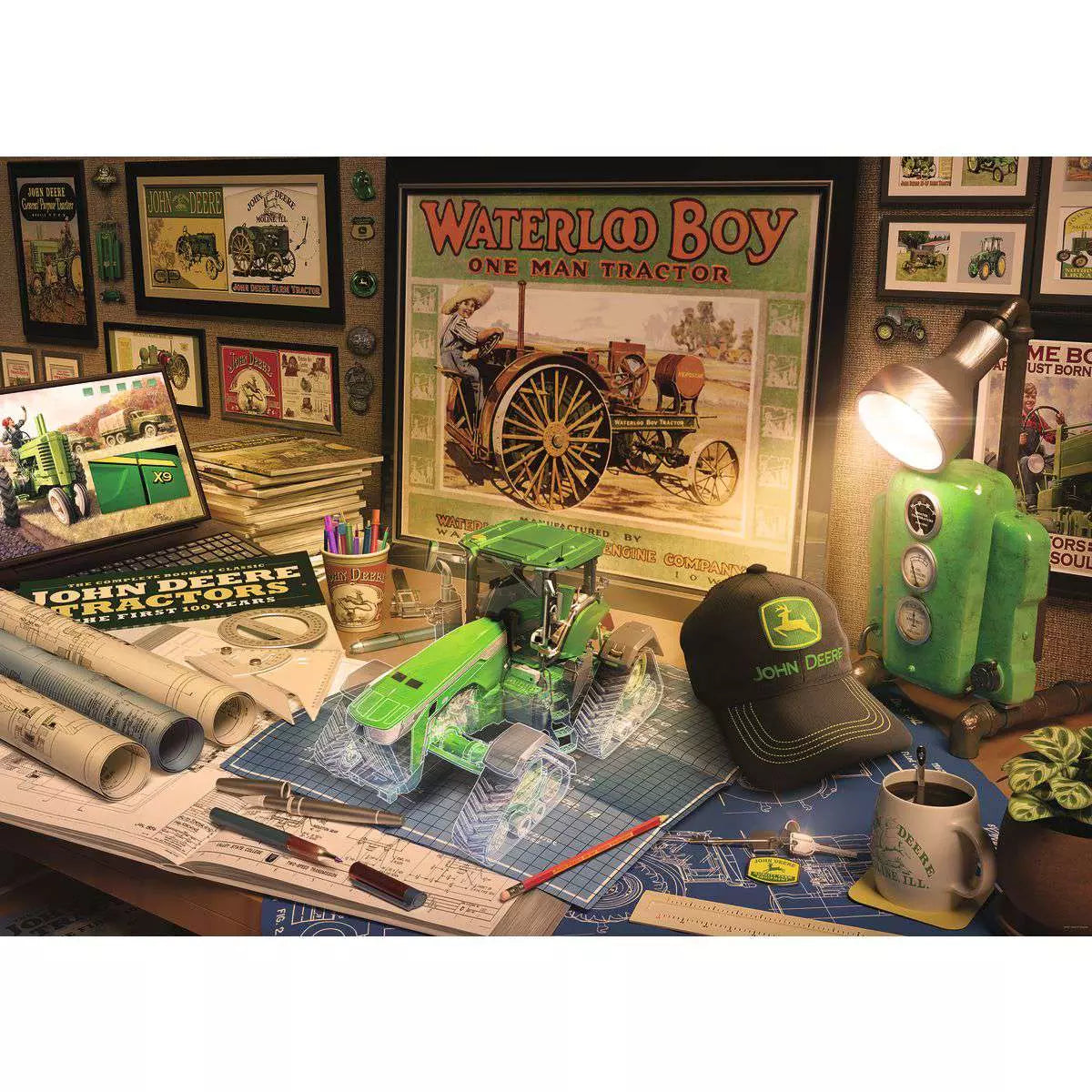 John Deere Work Desk 500 Piece Large Format Puzzle