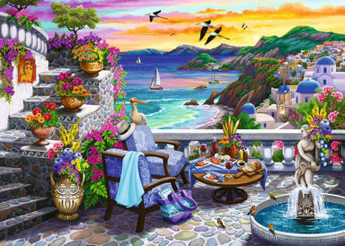 Santorini Sunset Large Format 300 Piece Puzzle    