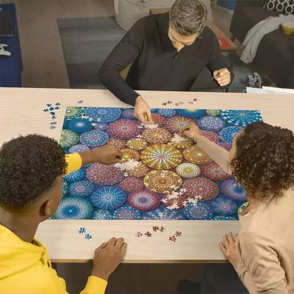 Radiating Rainbow Mandalas 2000 Piece Puzzle