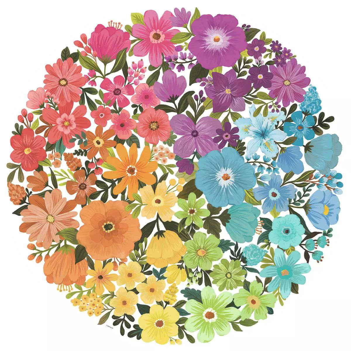 Circle of Colors: Flowers 500 Piece Puzzle