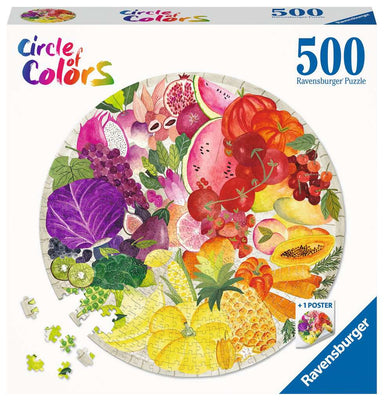 Fruits and Vegetables Circle of Colors 500 Piece Puzzle    