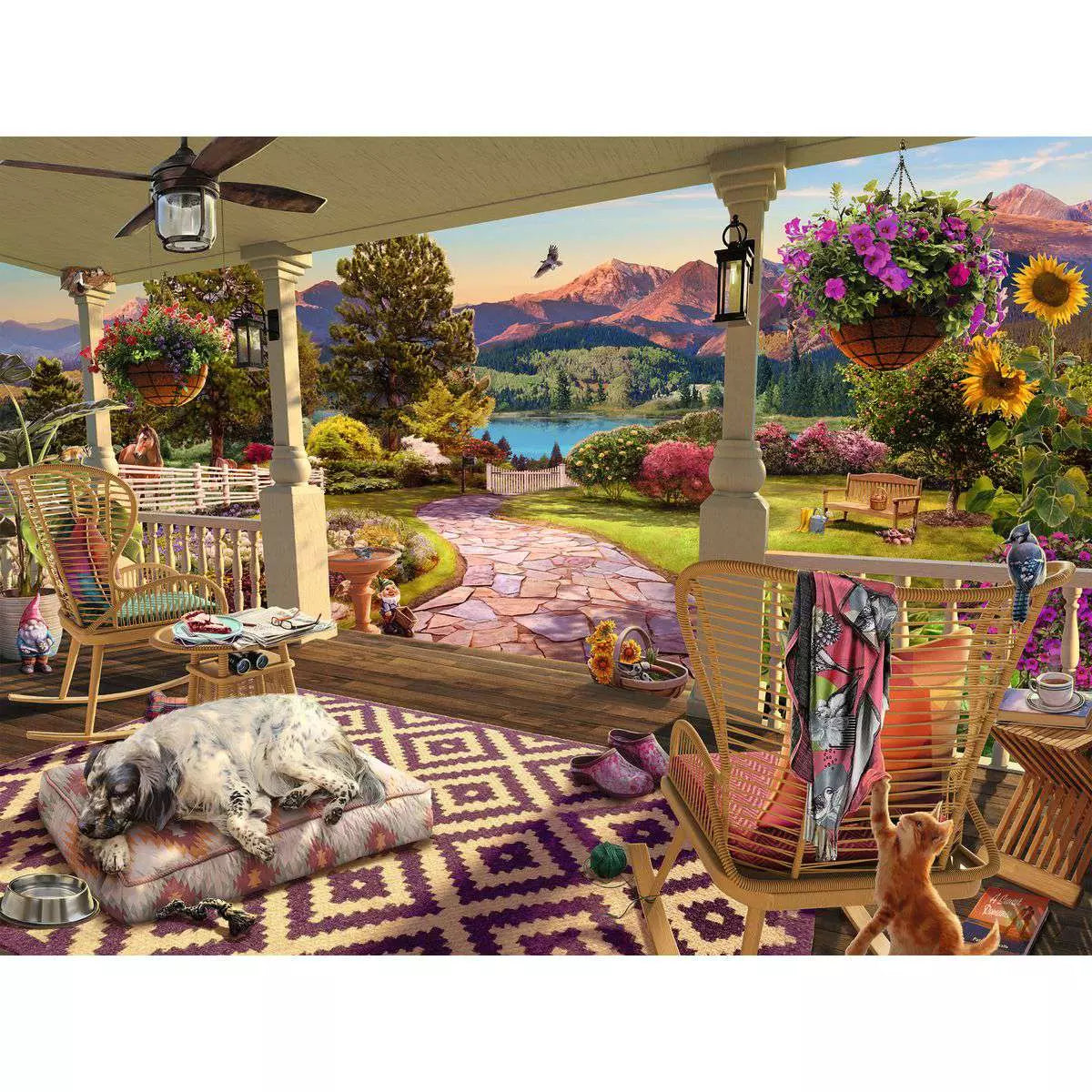 Cozy Front Porch 750 Piece Large Format Puzzle