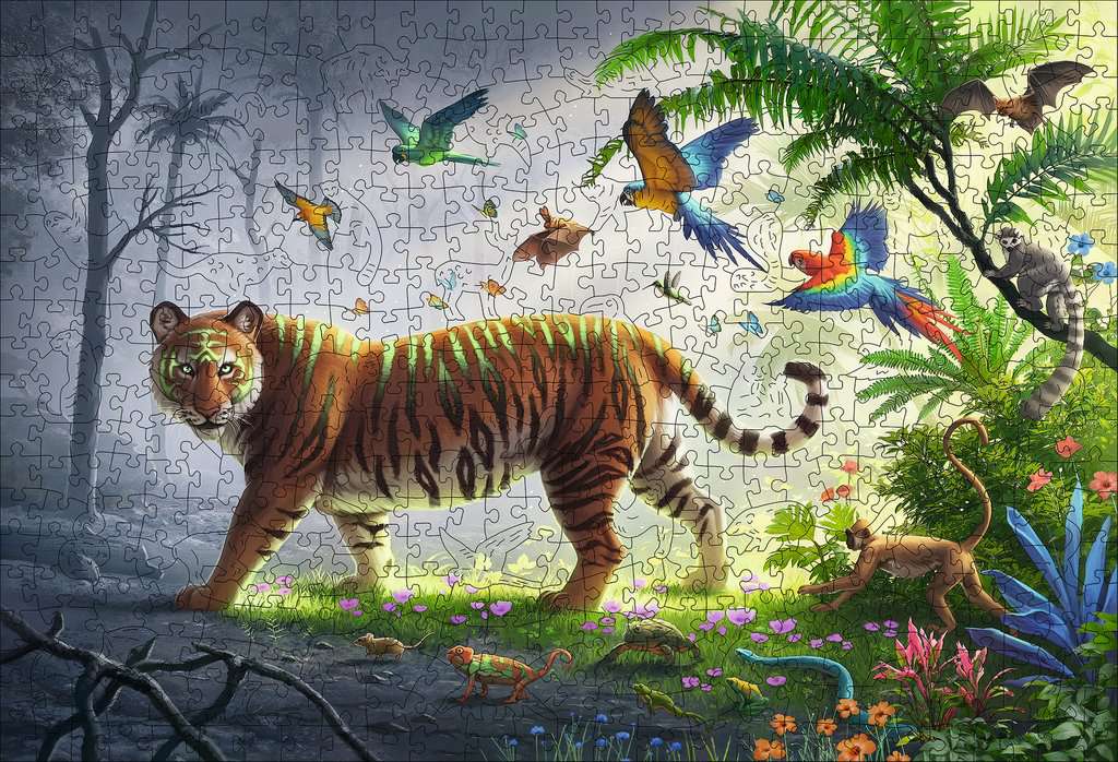 Jungle Tiger 500 Piece Wooden Puzzle    