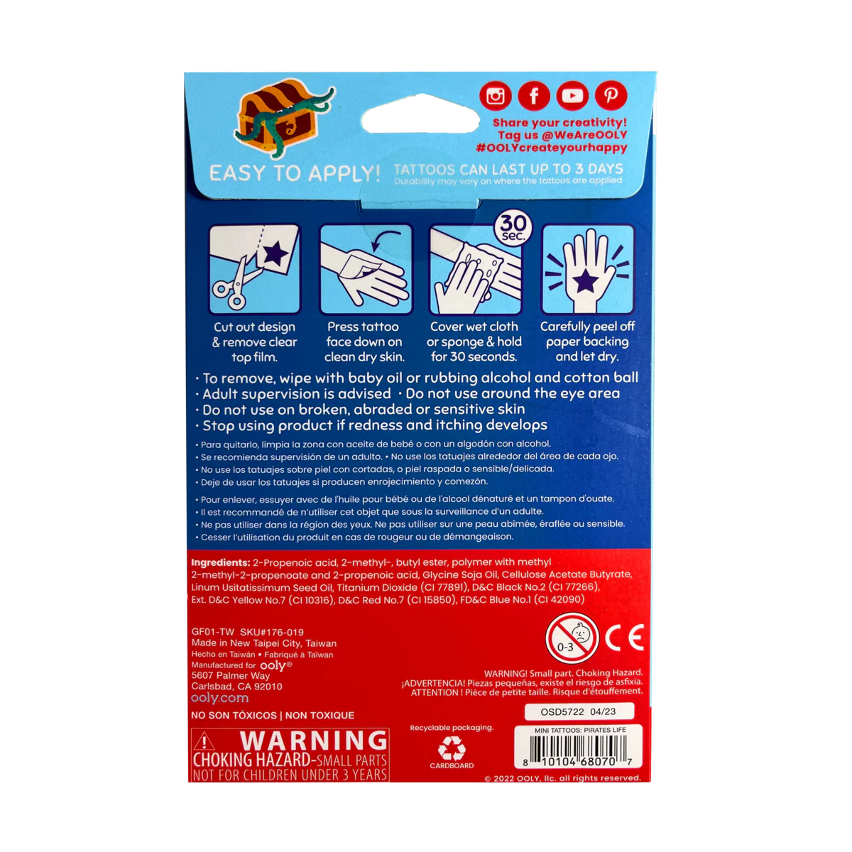 OOLY Pirates Life Tattoo-Palooza