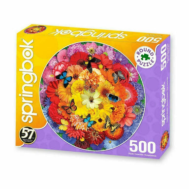 Colorful Bloom 500 Piece Round Puzzle