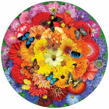 Colorful Bloom 500 Piece Round Puzzle
