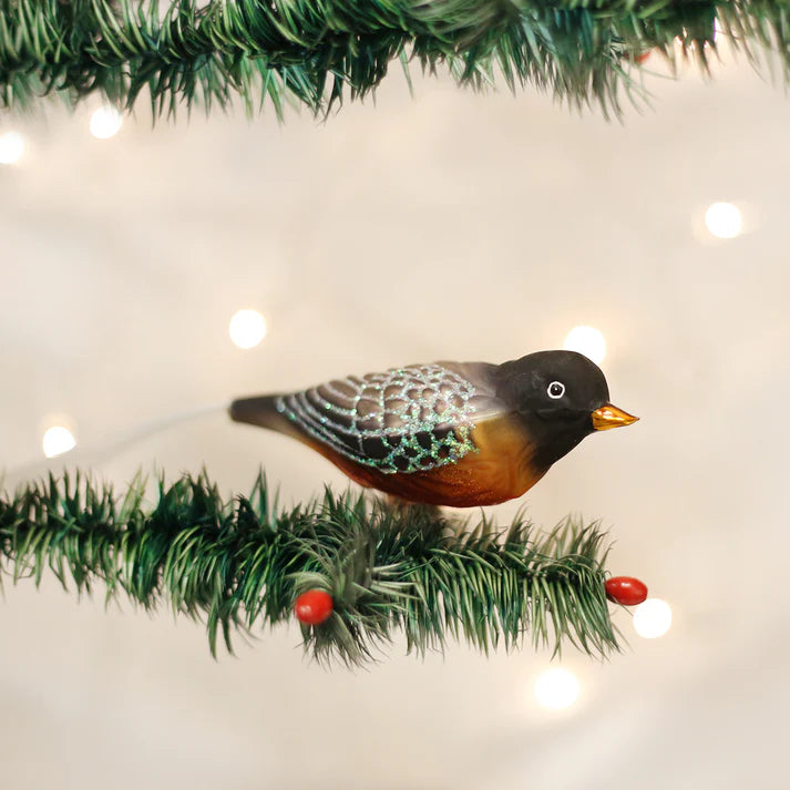 Old World Christmas Robin Clip On Ornament