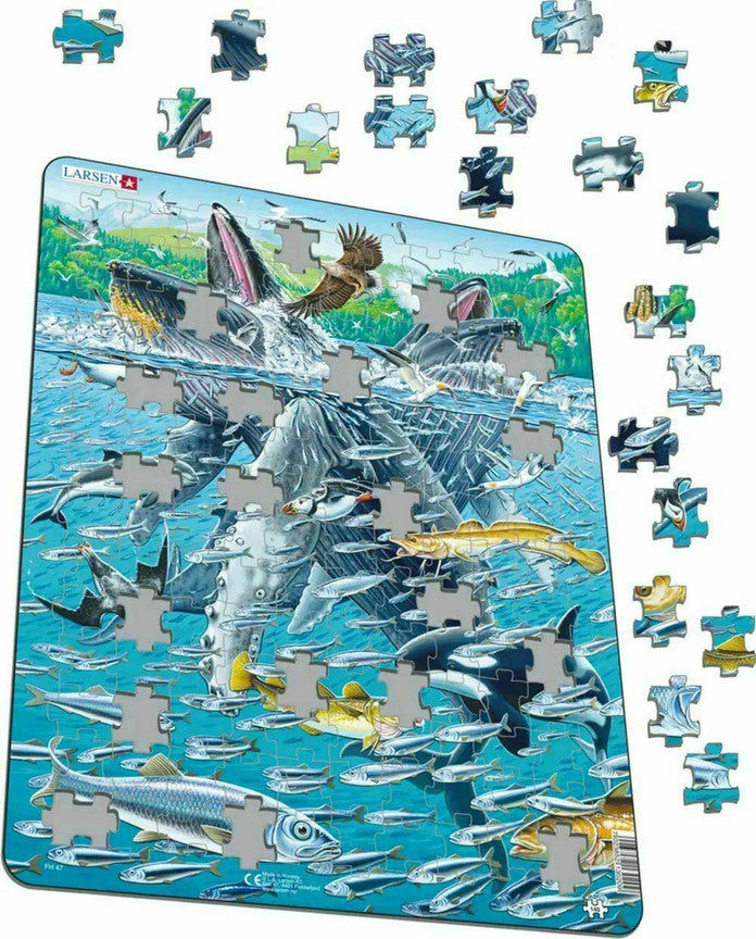 SPRGBK Humpback Whale 140 Piece Larsen Frame Puzzle