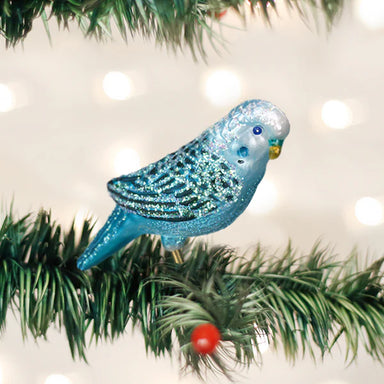 Old World Christmas Blue Miniature Parakeet Ornament