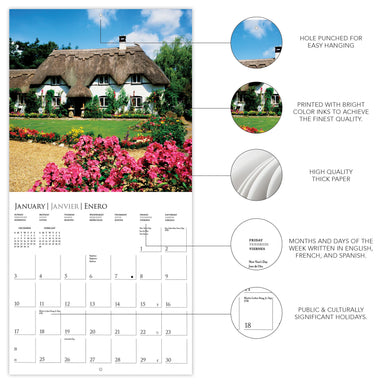 Cottages 2027 Wall Calendar