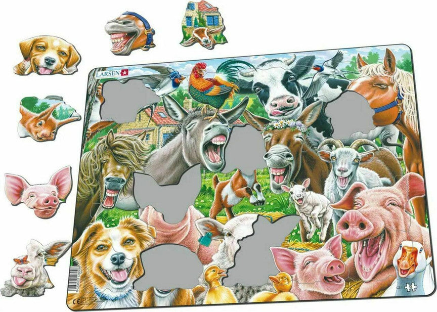 SPRGBK Happy Farm 33 Piece Larsen Frame Puzzle
