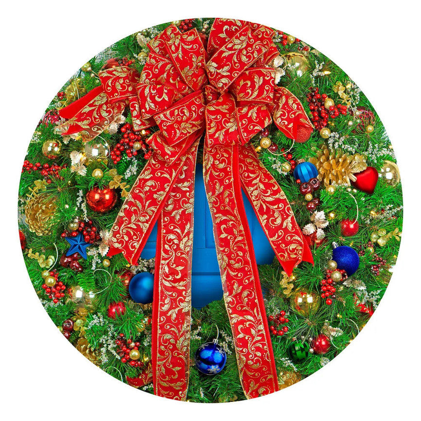 Holiday Wreath 500 Piece Round Puzzle