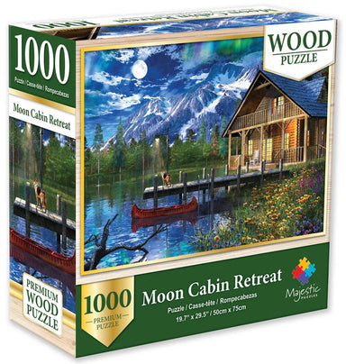 Moon Cabin Retreat 1000 Piece Wooden Puzzle