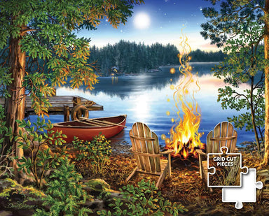 Lakeside Canoe 1000 Piece Wooden Puzzle