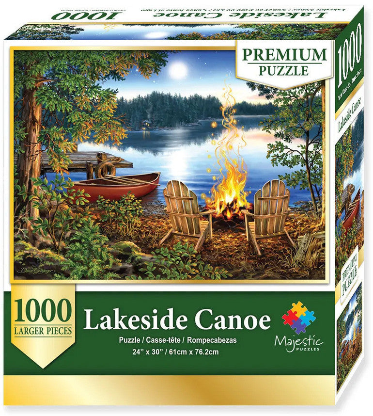 Lakeside Canoe 1000 Piece Wooden Puzzle