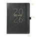 Apollo Collection Black 2026 18-Month 6x8 Vegan Leather Planner