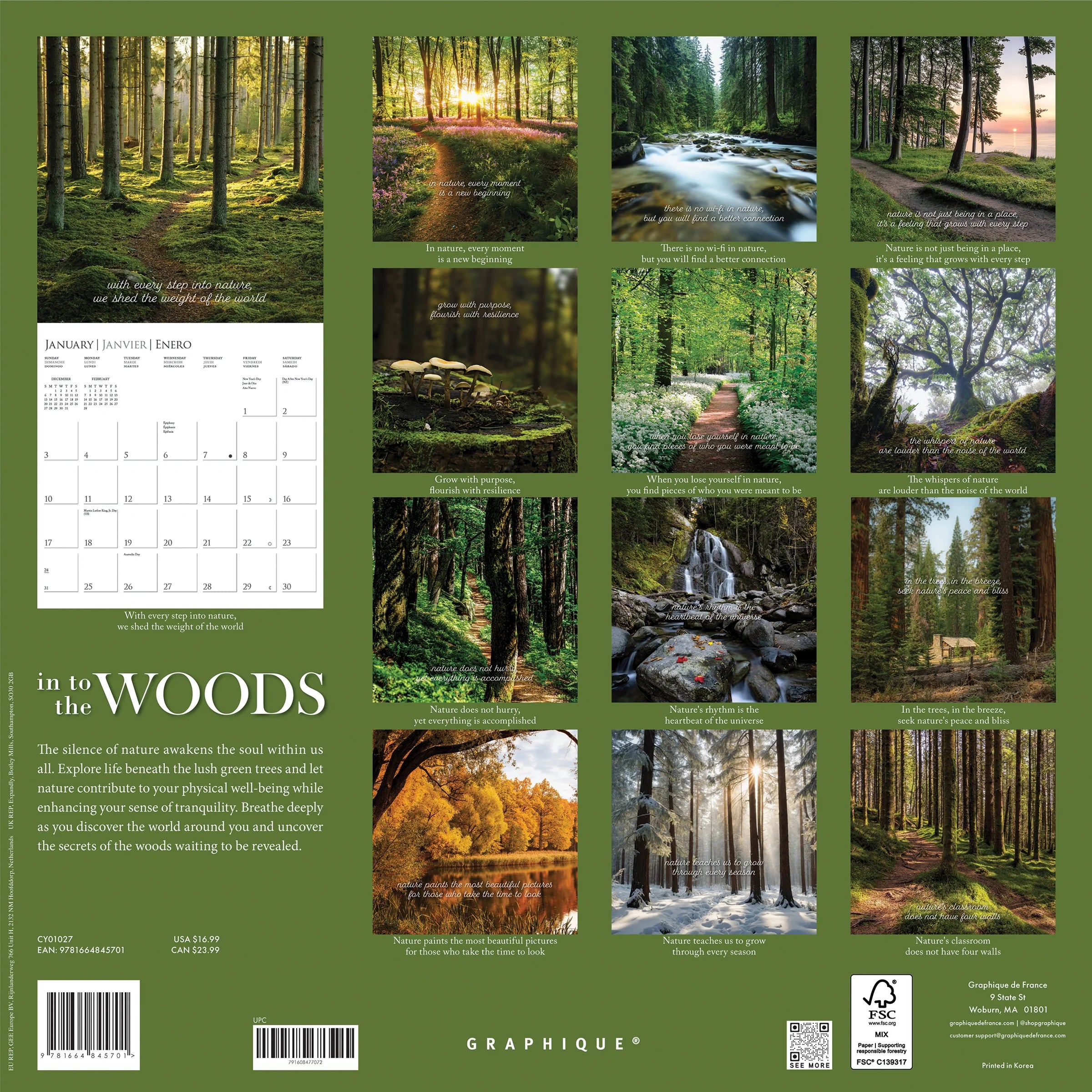 GRPH Into the Woods 2027 Wall Calendar