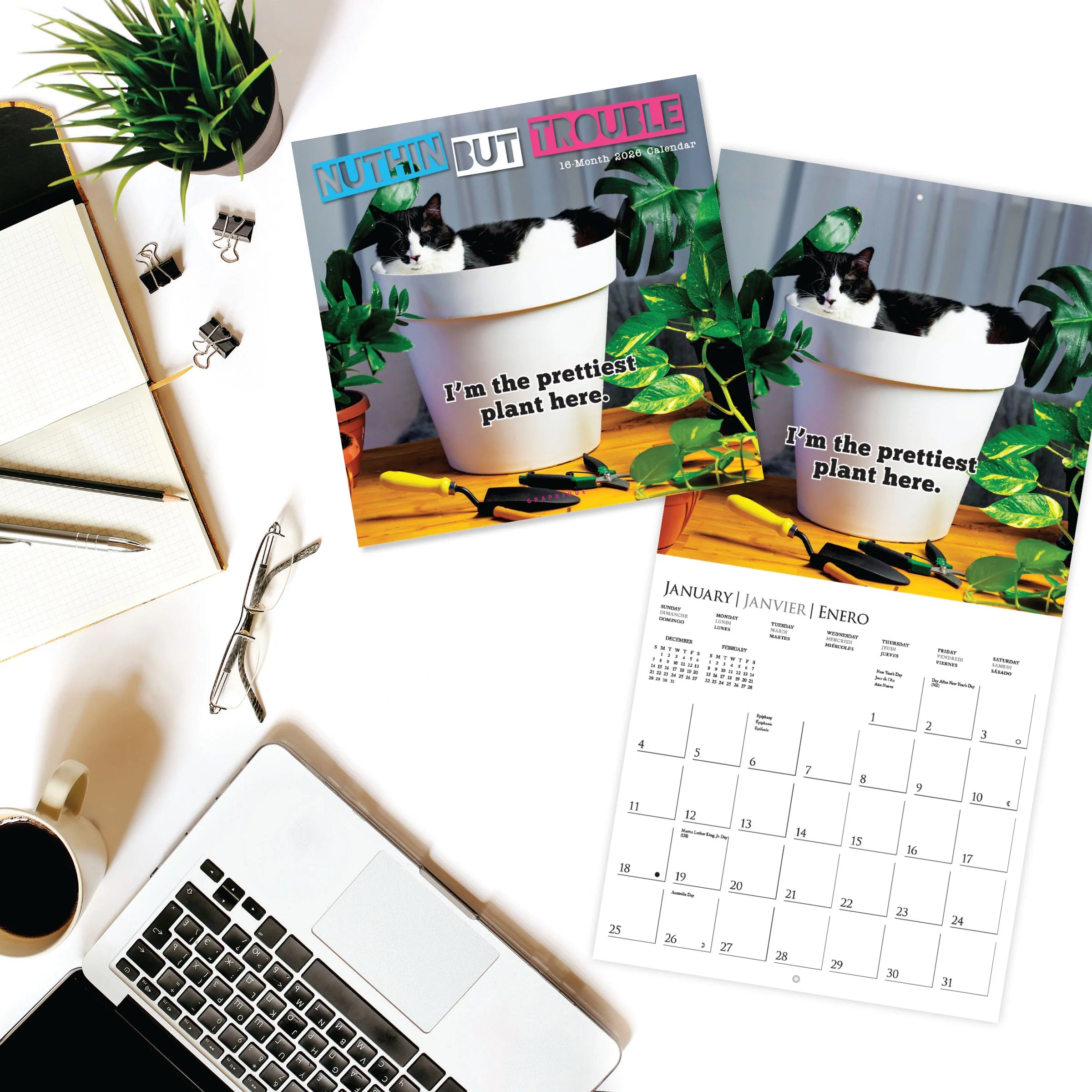 Nuthin But Trouble 2026 Wall Calendar