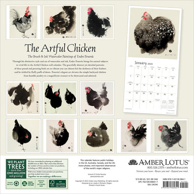The Artful Chicken 2024 Wall Calendar    