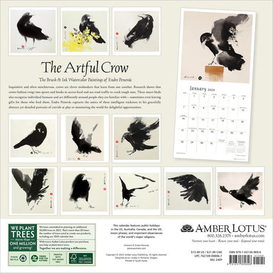 The Artful Crow 2024 Wall Calendar    