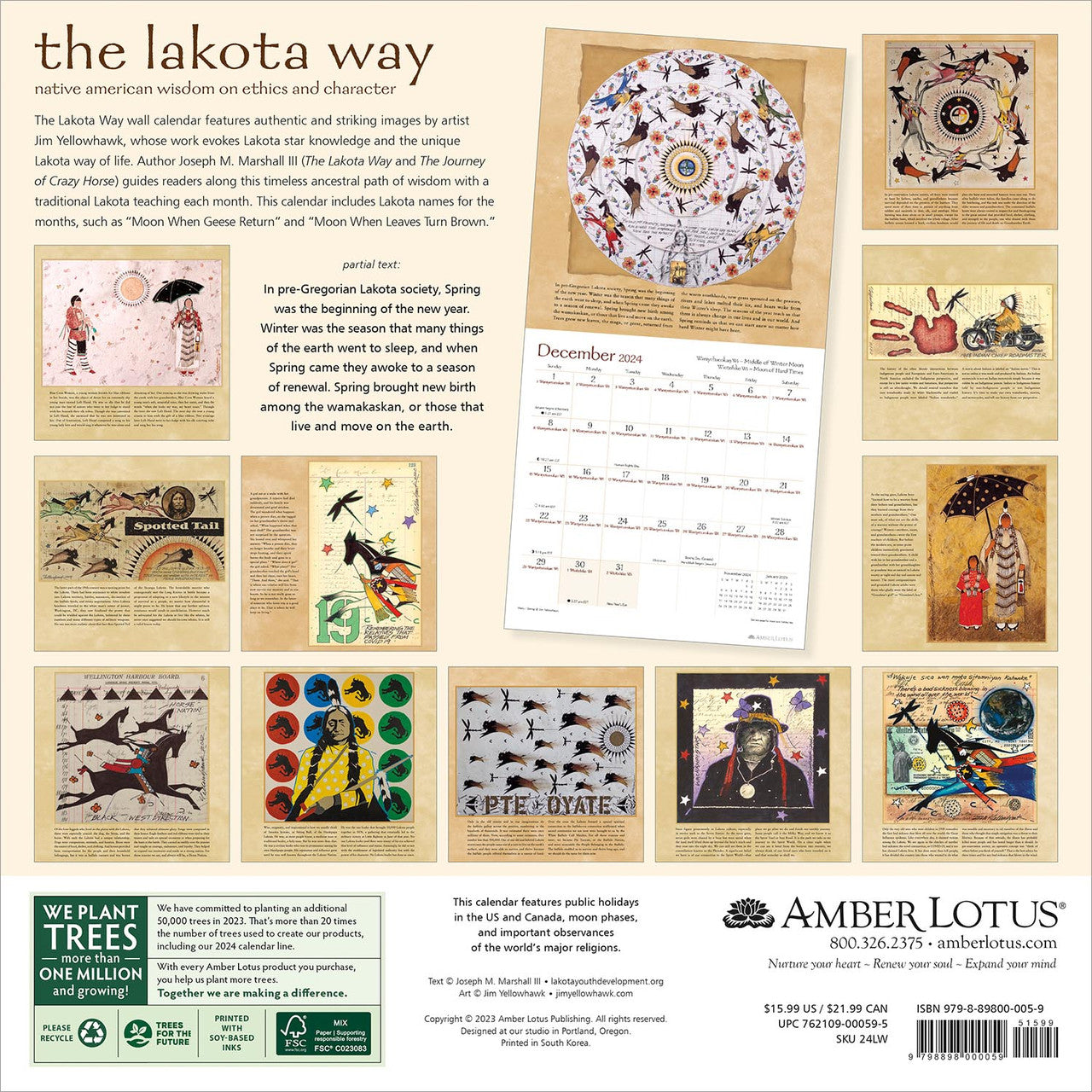 The Lakota Way 2024 Wall Calendar — Bird in Hand