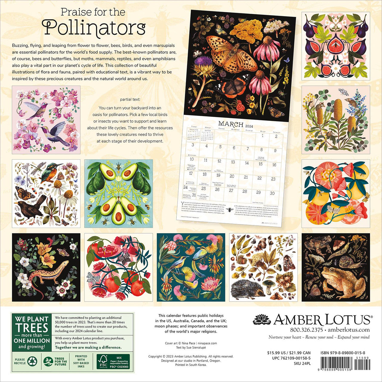 Praise For The Pollinators 2024 Wall Calendar    