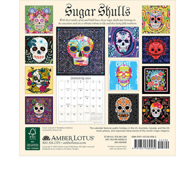 Sugar Skulls 2024 Mini Wall Calendar    
