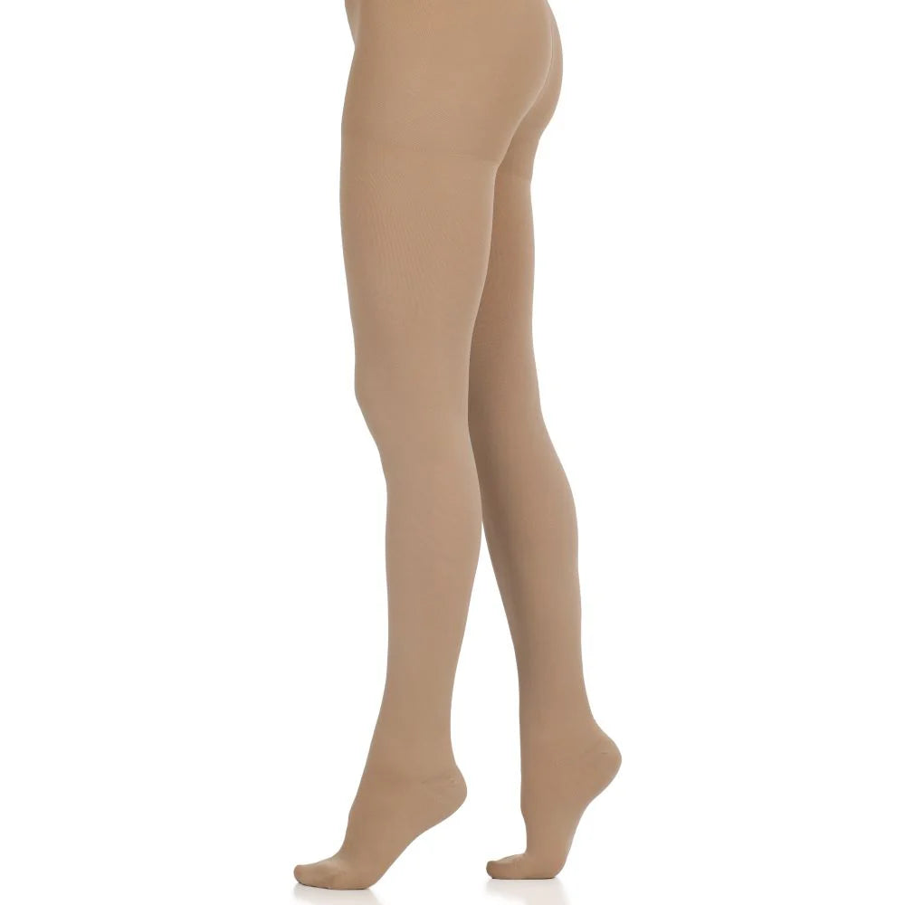 VIM & VIGR Sand Nylon Solid Compression Tights - 20-30 mmHg