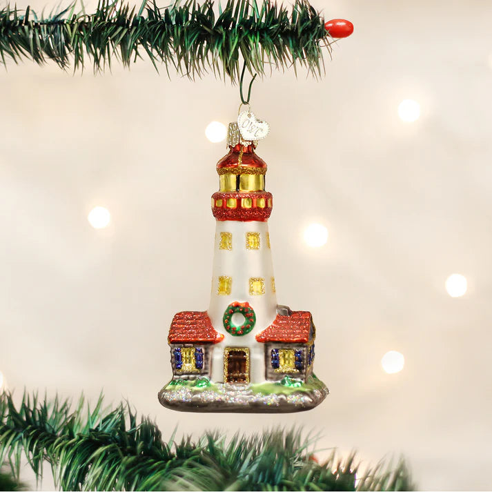 Old World Christmas Lighthouse Ornament