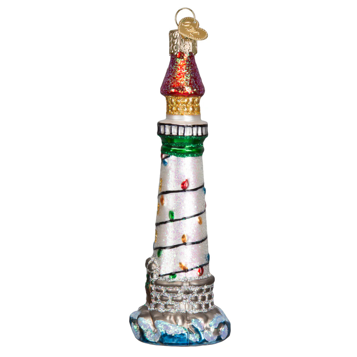 Old World Christmas Holiday Lighthouse Ornament