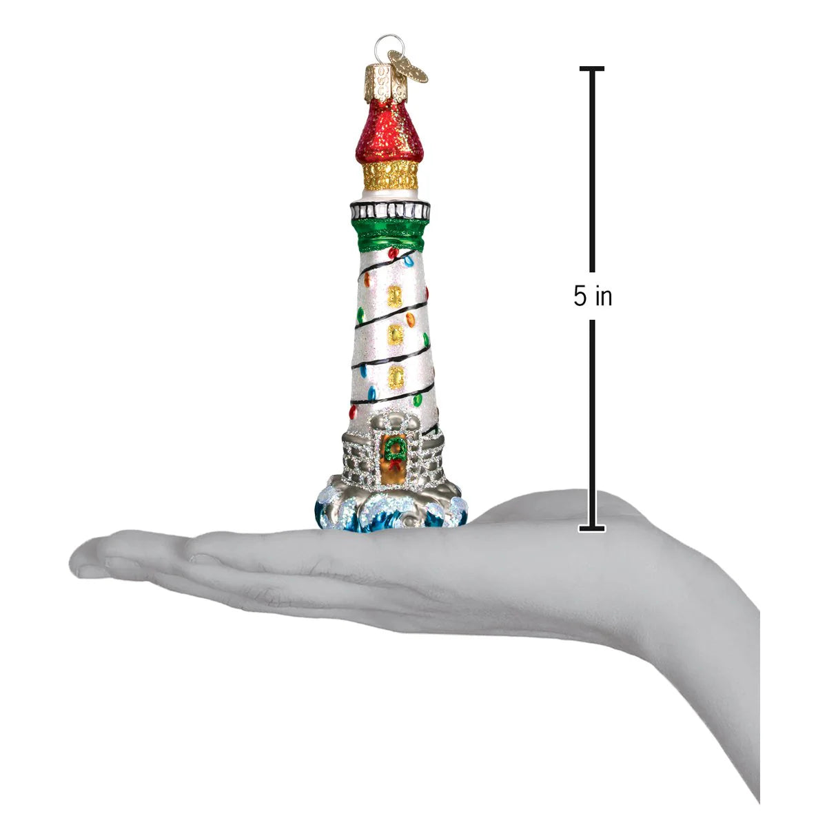 Old World Christmas Holiday Lighthouse Ornament