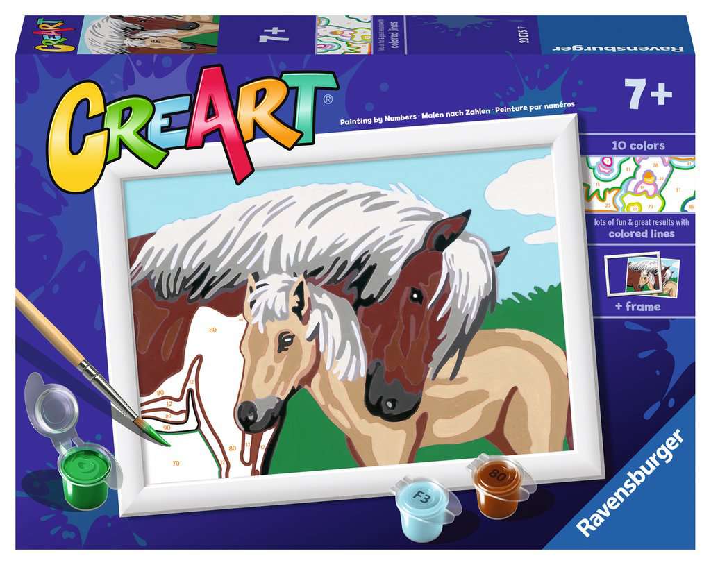 CreArt Mother And Foal Paint By Number Kit — Bird in Hand