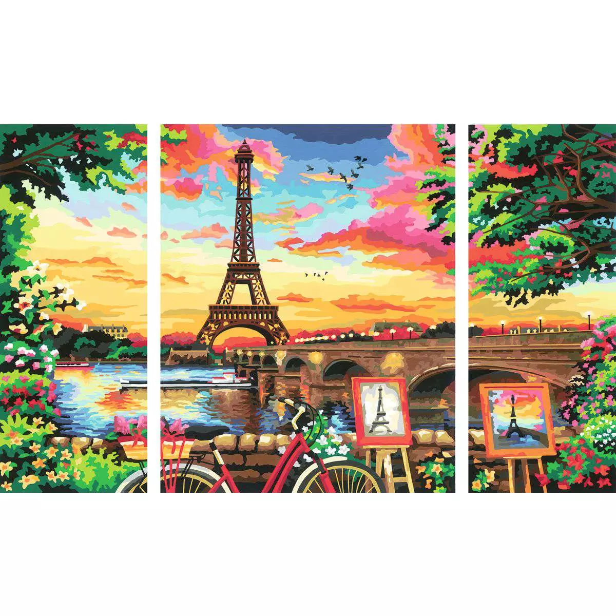 RAV CreArt Paris Reflections Triptych Paint-by-Number