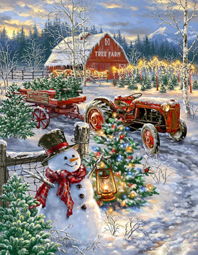 SPRGBK Christmas Tree Farm 500 Piece Puzzle