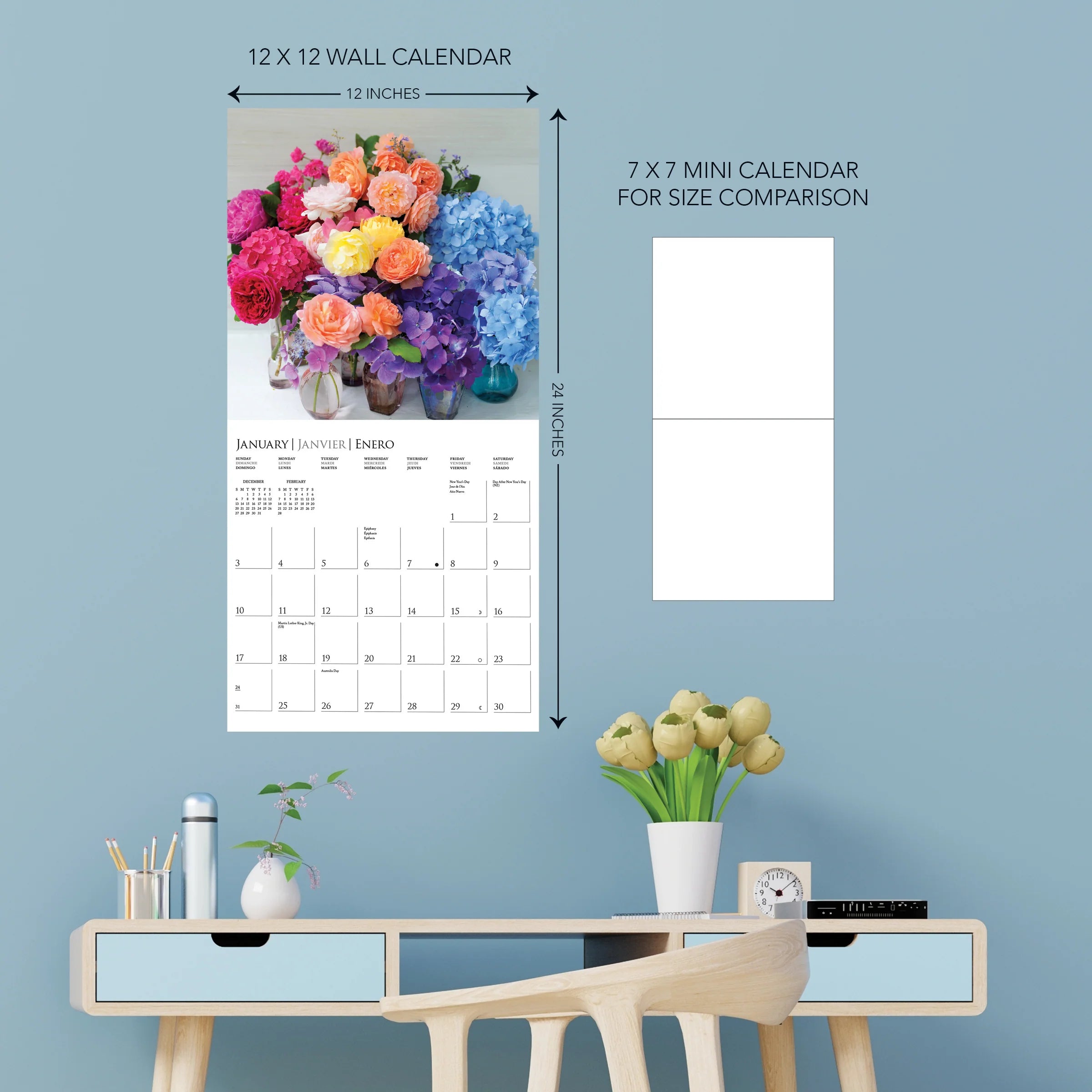 GRPH Garden Bouquets 2027 Wall Calendar