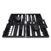 Black Stripe 15" Leatherette Backgammon Set