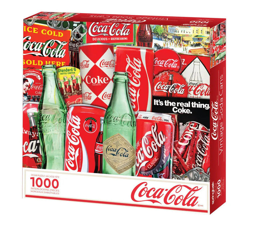 SPRGBK Coca-Cola Vintage Soda Cans 1000 Piece Puzzle