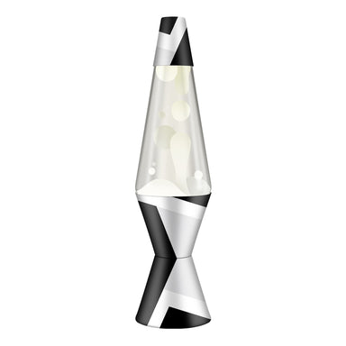 Lava Lamp 14.5 Polygonal Black and White