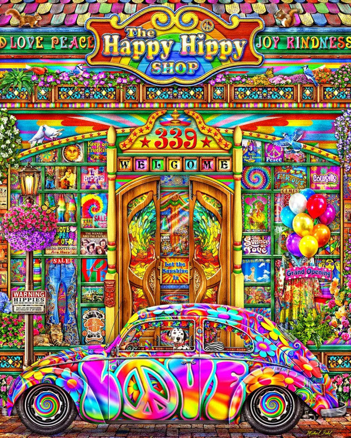 SPRGBK The Happy Hippy Shop 1000 Piece Puzzle