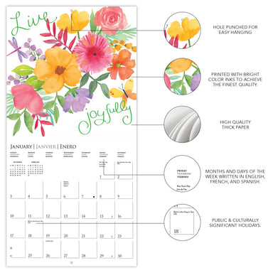 GRPH Live, Love, Laugh 2027 Wall Calendar