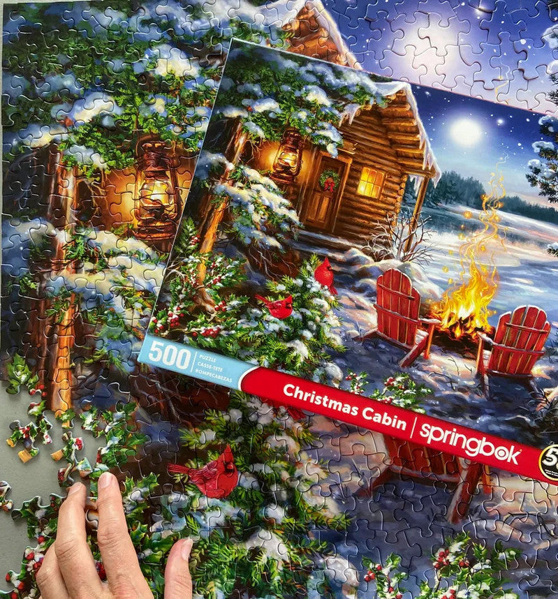 SPRGBK Christmas Cabin 500 Piece Puzzle
