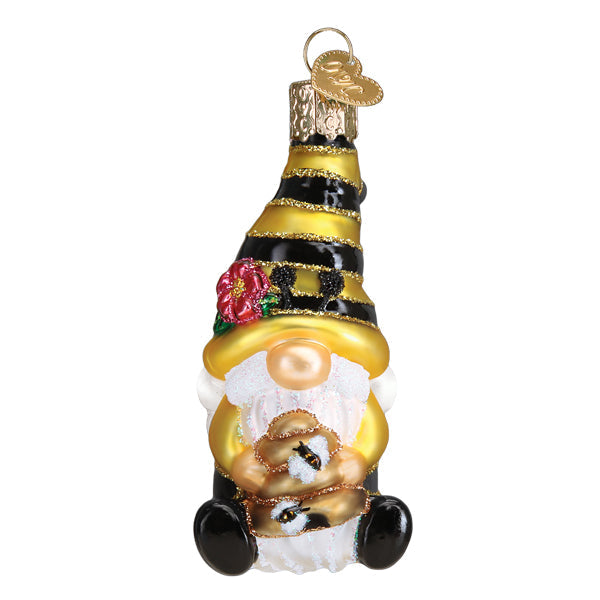 Old World Christmas Bee Happy Gnome Ornament    