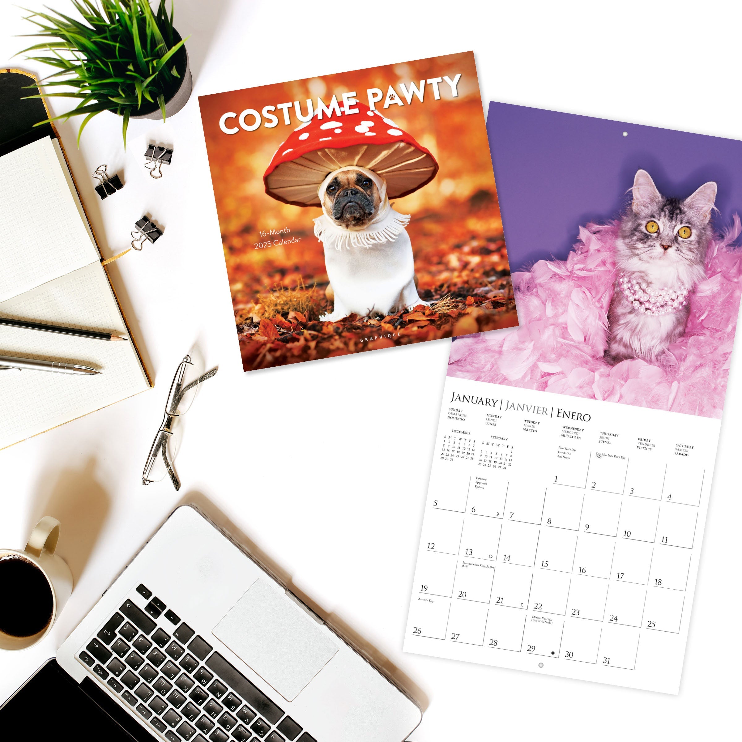 Costume Pawty 2025 Wall Calendar    