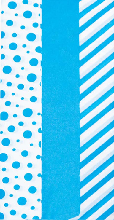 DD TISSUE DOT/STRIPE MIX TEAL