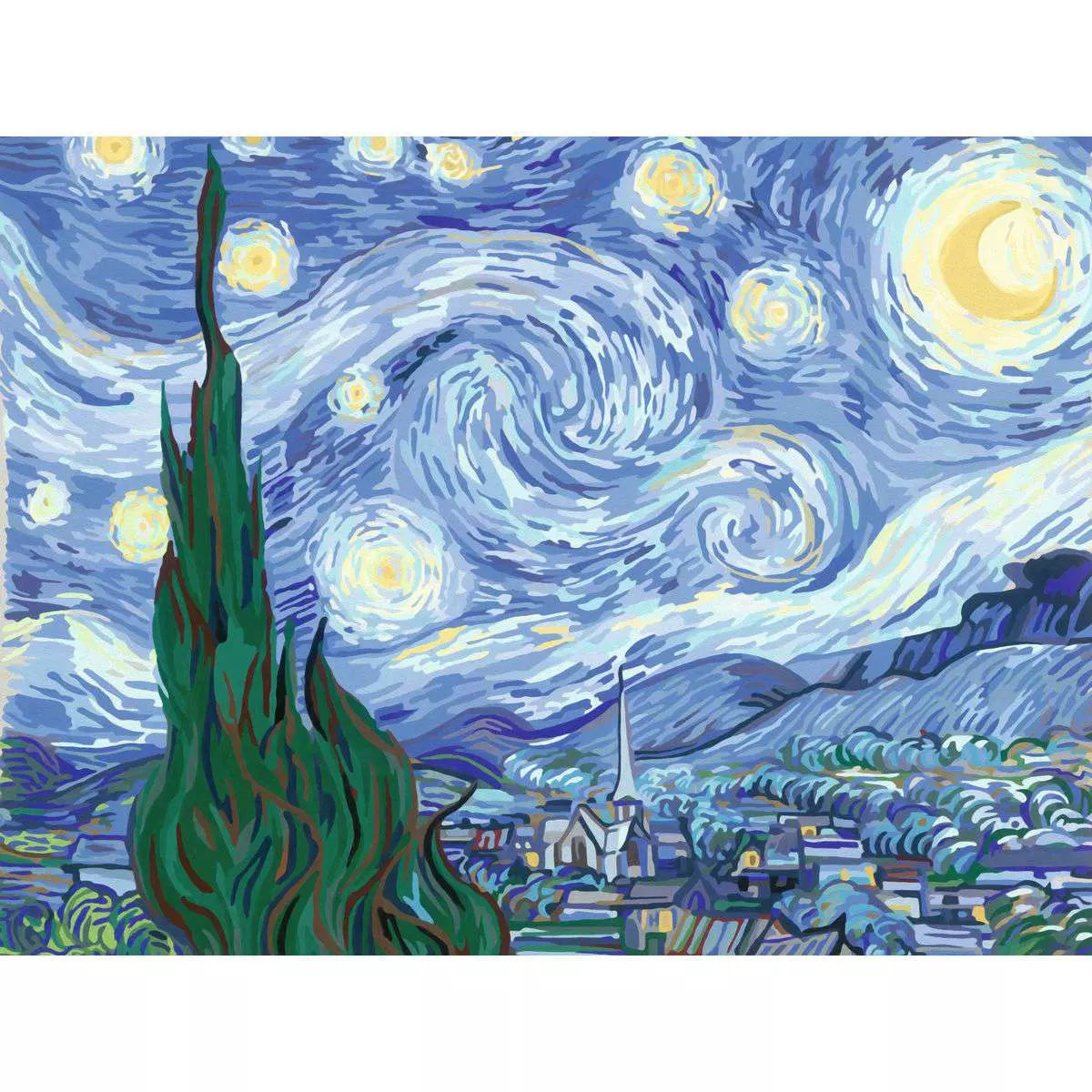 RAV CreArt Canvas Edition: Starry Night Paint-by-Number