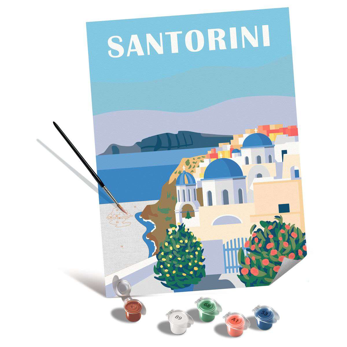 CreArt Canvas Edition: Shades of Santorini Paint-by-Number