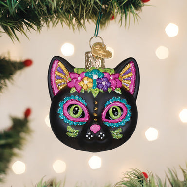 Old World Christmas Dia de Los Muertos Cat Ornament