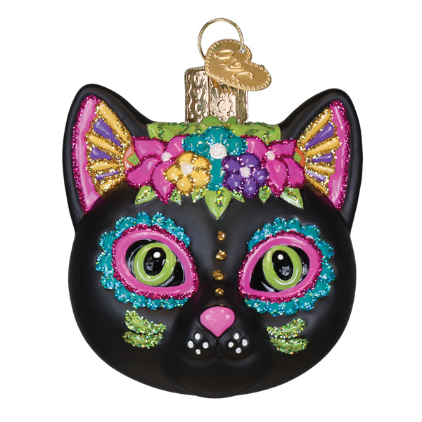Old World Christmas Dia de Los Muertos Cat Ornament
